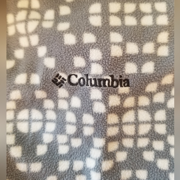 Columbia gray and white zip fleece lightweight - Picture 4 of 4